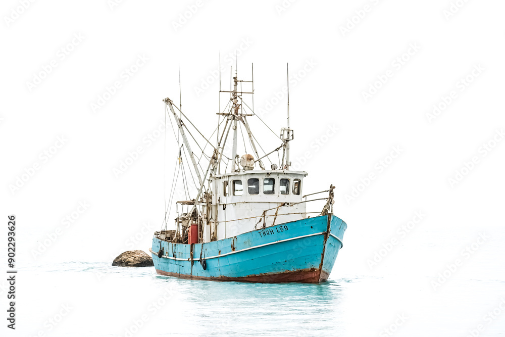 Old Fishing Boat in Calm Waters Old Fishing Boat in Calm Waters