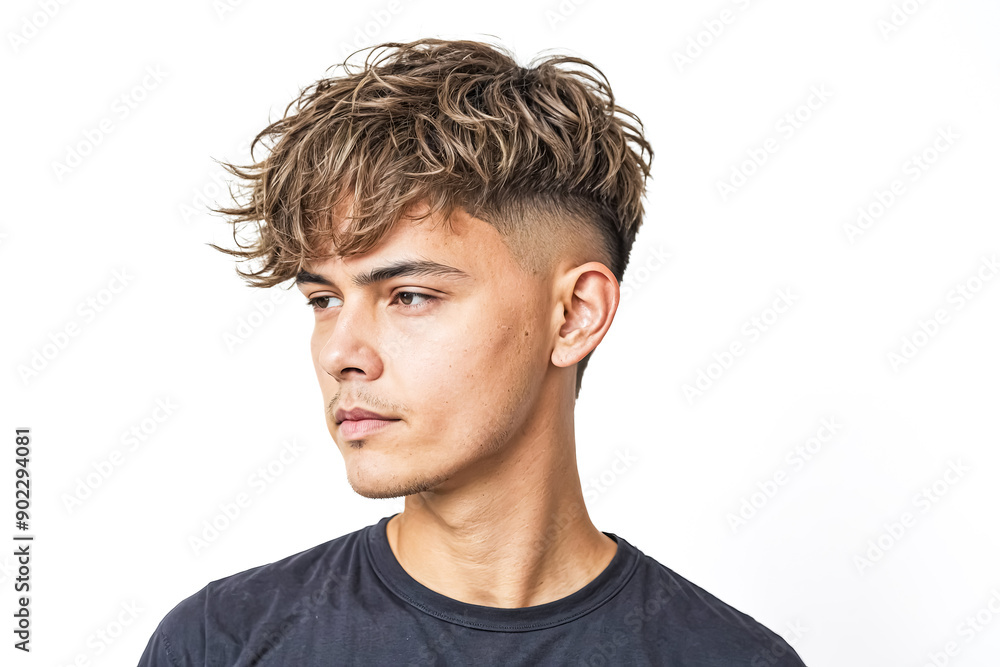 Young Man With Short, Messy Hairstyle Young Man With Short, Messy Hairstyle