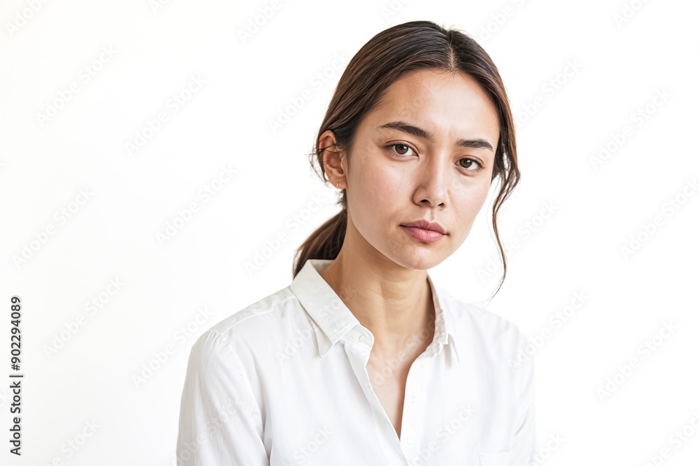 Portrait of a Young Woman in a White Shirt Portrait of a Young Woman in a White Shirt