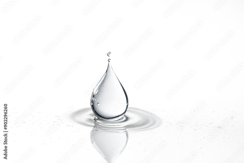 Water Droplet Splashing on a White Surface Water Droplet Splashing on a White Surface