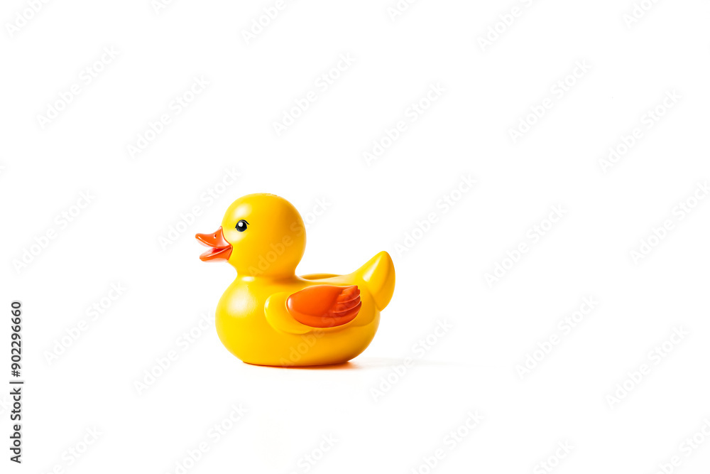 Yellow Rubber Duck on White Background Yellow Rubber Duck on White Background