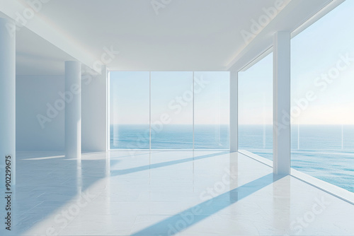 Empty hall of modern architectures 
