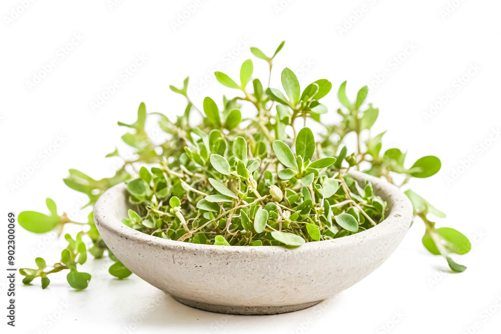 Fresh Green Microgreens in a Bowl Fresh Green Microgreens in a Bowl