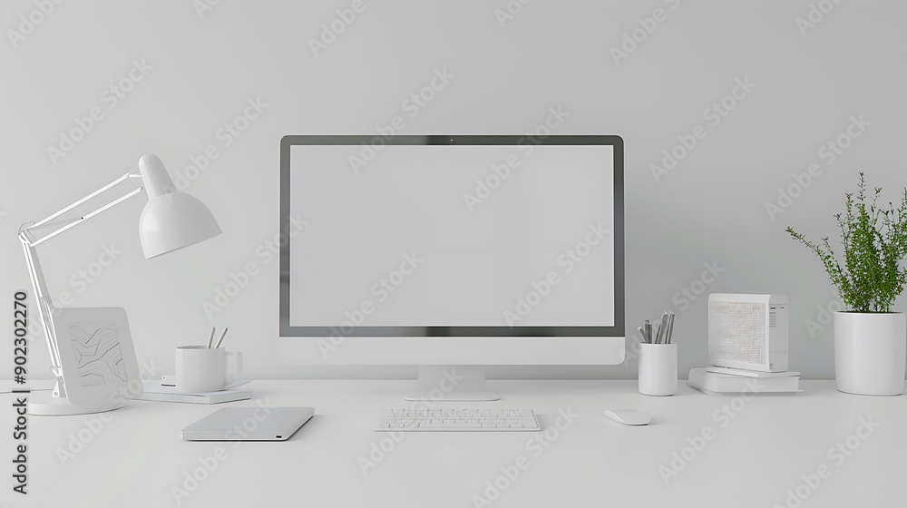 Fototapeta premium Minimalist Home Decor with Plants