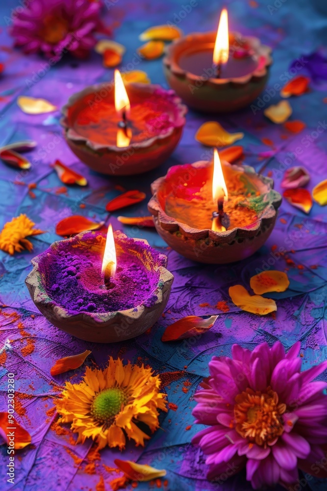 Candles on table Candles on table