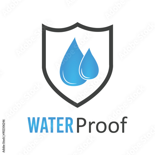 waterproof vector with umbrella 
