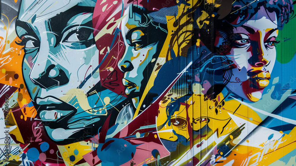 Obraz premium Street Art and Murals in New York City's Urban Areas