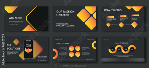 Business planning template and presentation slides design