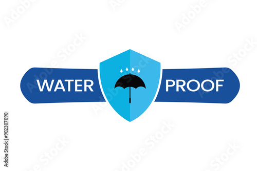 Water logos collection for companies in flat style
