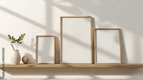 Wooden Frames on Shelf