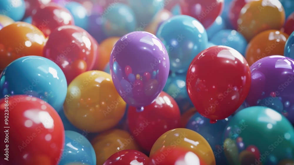 Colorful Balloons in Air