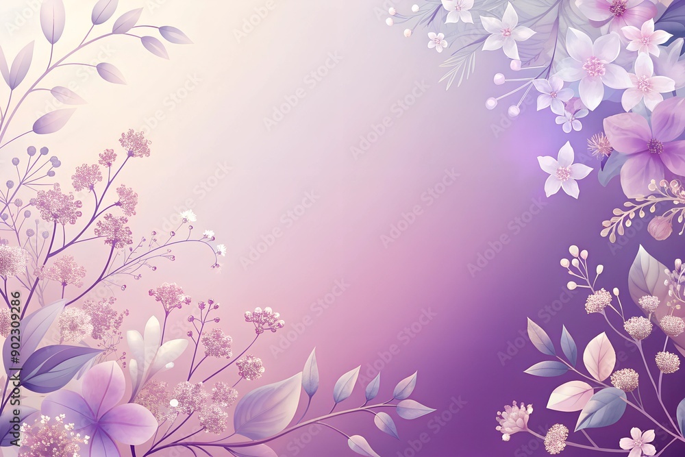 Naklejka premium purple floral background for wedding invitation