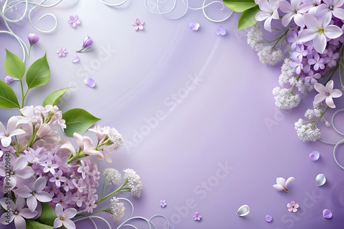 purple floral background for wedding invitation photo