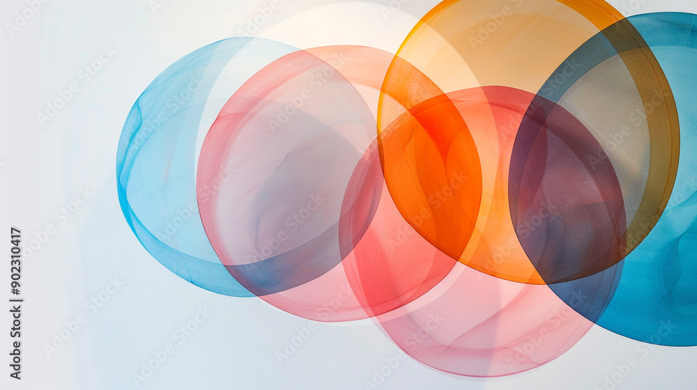translucent circles overlapping partially and in increase translucent circles overlapping partially and in increase