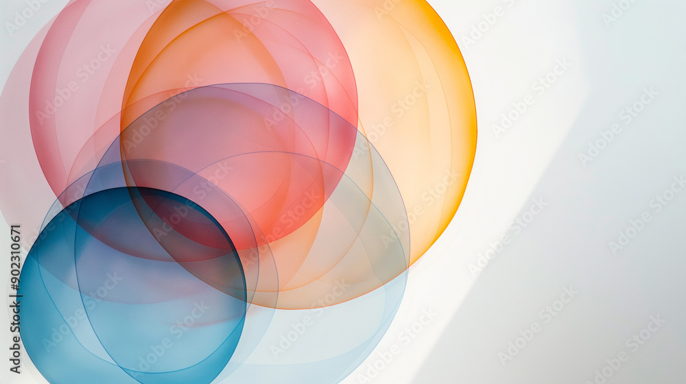 translucent circles overlapping partially and in increase translucent circles overlapping partially and in increase