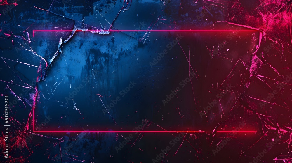 Obraz premium TV or computer screen displaying distorted colorful static