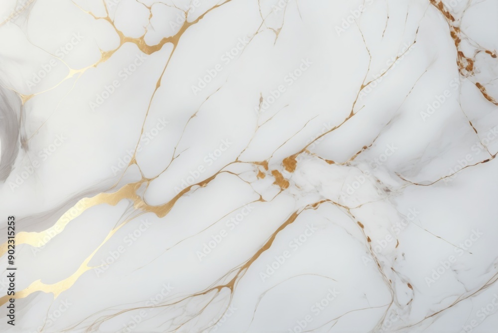 Close-up marble surface has white base gold veins Exquisite whit Close-up marble surface has white base gold veins Exquisite whit