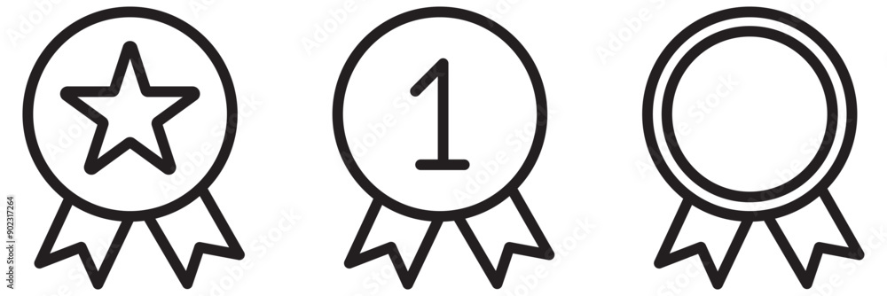 Quality certify badge icon set. Quality certify badge icon set.