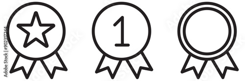 Quality certify badge icon set.