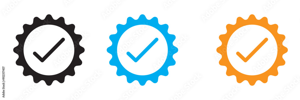colorful badge icon set colorful badge icon set