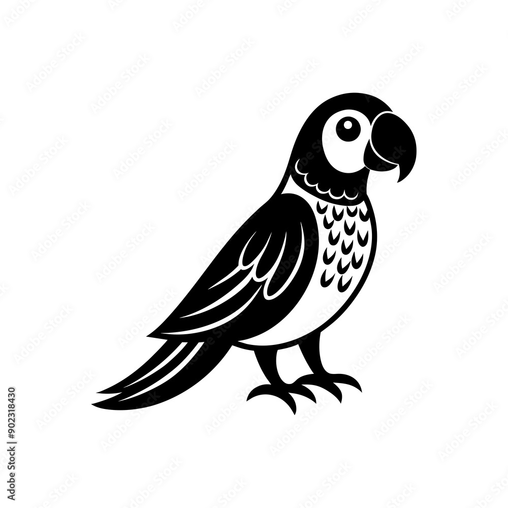 Obraz premium Cute parrot bird illustration