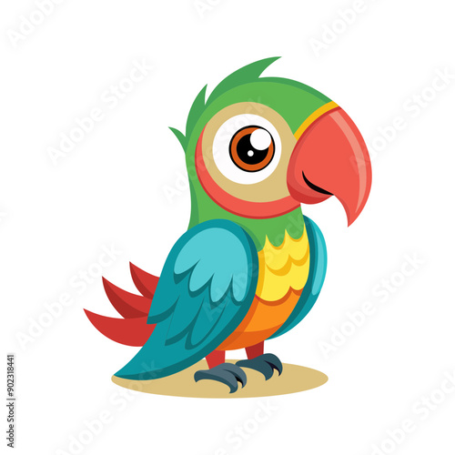 Cute parrot bird illustration