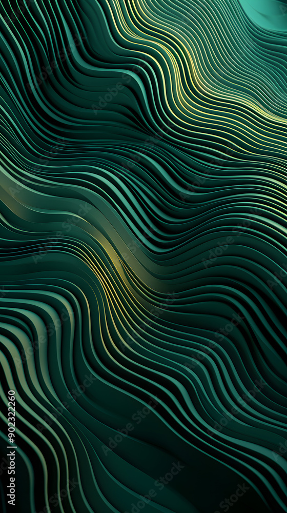 Digital technology green gold gradient terrain geometry abstract poster background Digital technology green gold gradient terrain geometry abstract poster background