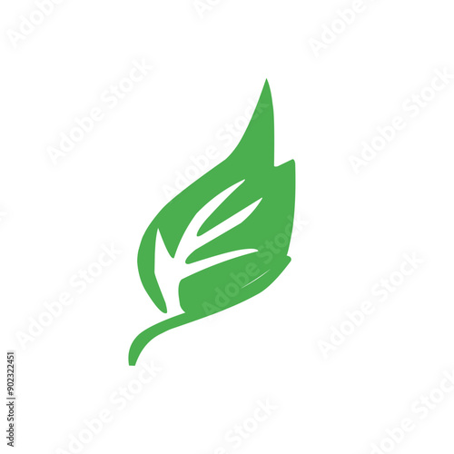 green leaf vector icon