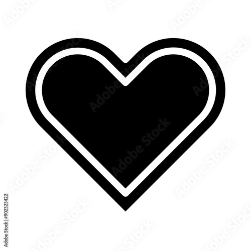 Heart Vector Glyph Icon Design