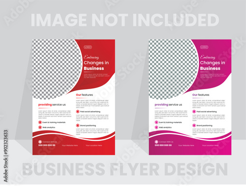 Corporate business flyer template design.