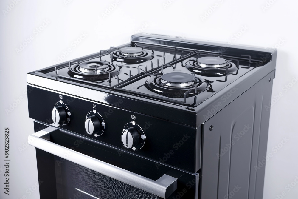 Modern Electric Stove with Four Burners and Oven Modern Electric Stove with Four Burners and Oven