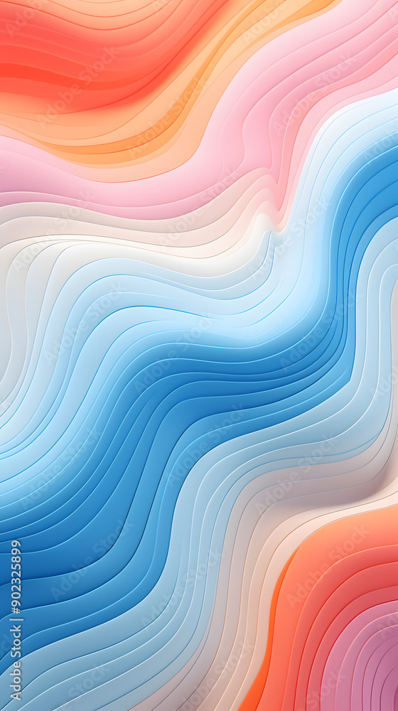 Fototapeta premium Digital technology white gradient terrain geometry abstract poster background