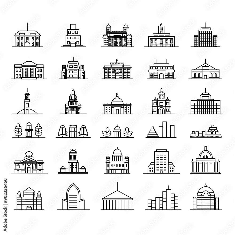 Fototapeta premium University Icons