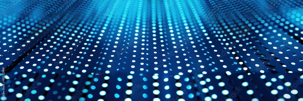 Naklejka premium Abstract Blue Pattern with White Circle Lights