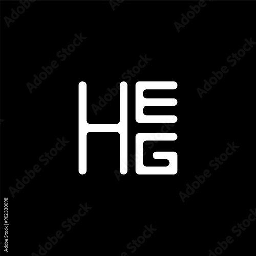 HEG letter logo vector design, HEG simple and modern logo. HEG luxurious alphabet design photo