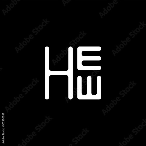 HEW letter logo vector design, HEW simple and modern logo. HEW luxurious alphabet design