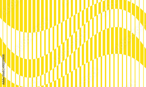 abstract simple thin to thick yellow wave line pattern can be used background.