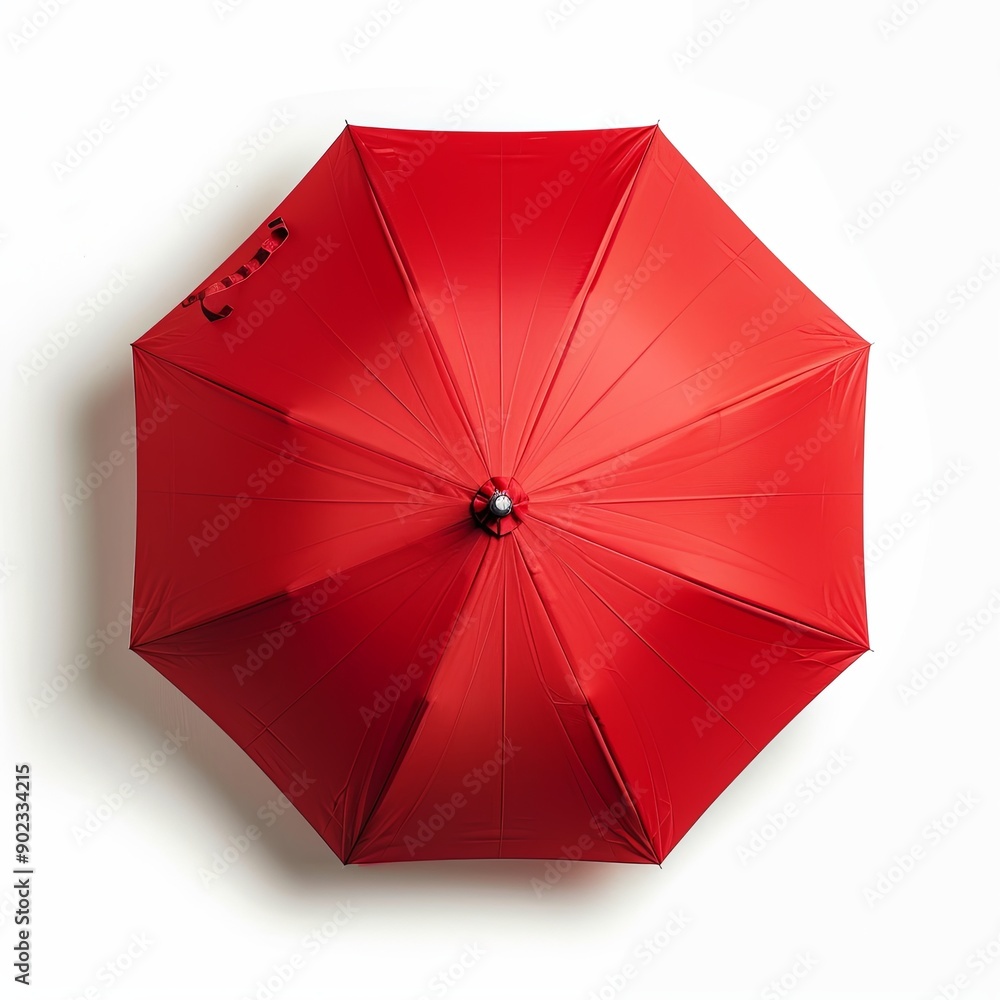 red umbrella viewed from above isolated on white red umbrella viewed from above isolated on white