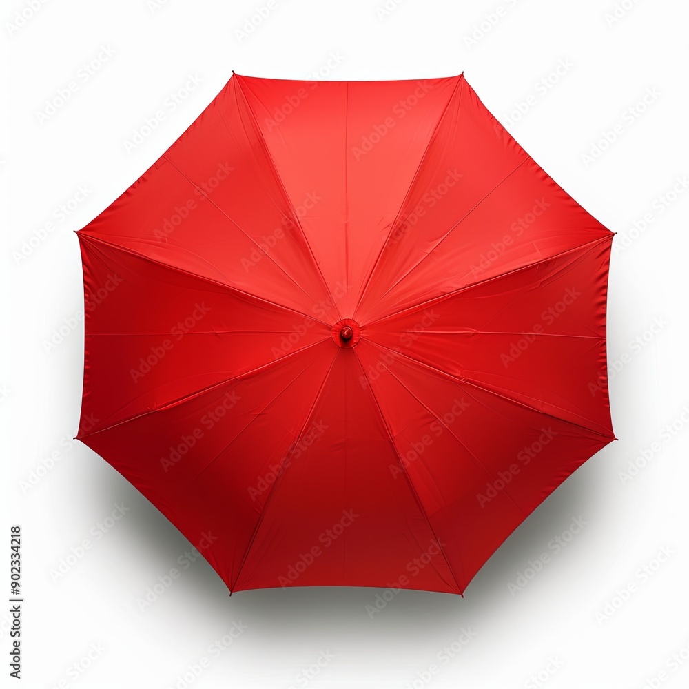 red umbrella viewed from above isolated on white red umbrella viewed from above isolated on white