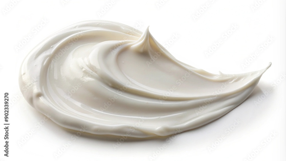 Cream Smear on Blank Background for Creative Projects Cream Smear on Blank Background for Creative Projects