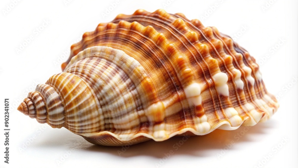 Close-up Sea Shell Isolated White Background Close-up Sea Shell Isolated White Background