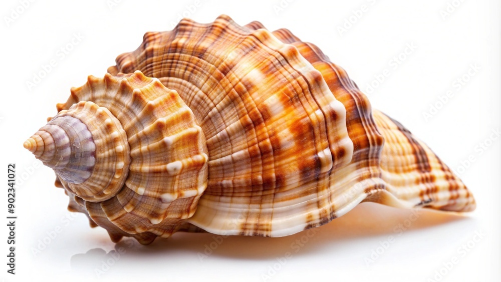 Close-Up Sea Shell Isolated on White Background Close-Up Sea Shell Isolated on White Background