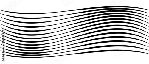 Wavy lines background silhouette