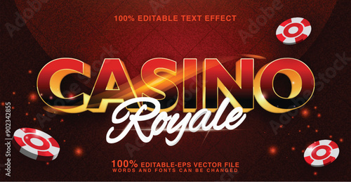 casino royale editable text effect