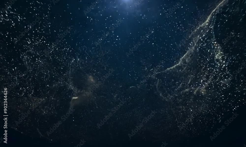 Night turbulent sky with stars 3D effect . Motion loop animation starry sky background decoration. .4k . video