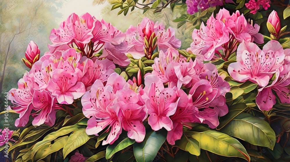 Obraz premium pink flowers in the garden