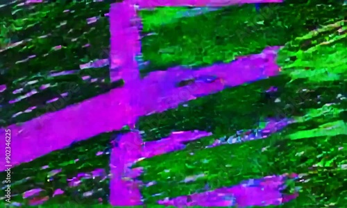 vhs glitch noise background realistic flickering, analog vintage TV signal with bad interference, static noise background 4k video