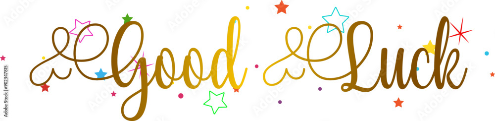 Fototapeta premium Good Luck, Good luck symbol. Wooden blocks with words Good luck. Beautiful grey green background with succulent plant. Business and Good luck concept