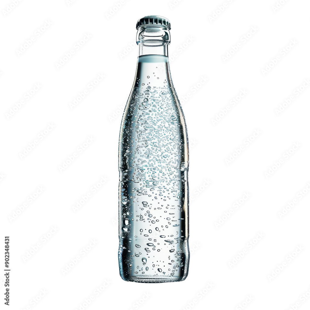 Cool and refreshing sparkling water in a classic glass bottle, perfect for hydration and enjoyment. Cool and refreshing sparkling water in a classic glass bottle, perfect for hydration and enjoyment.