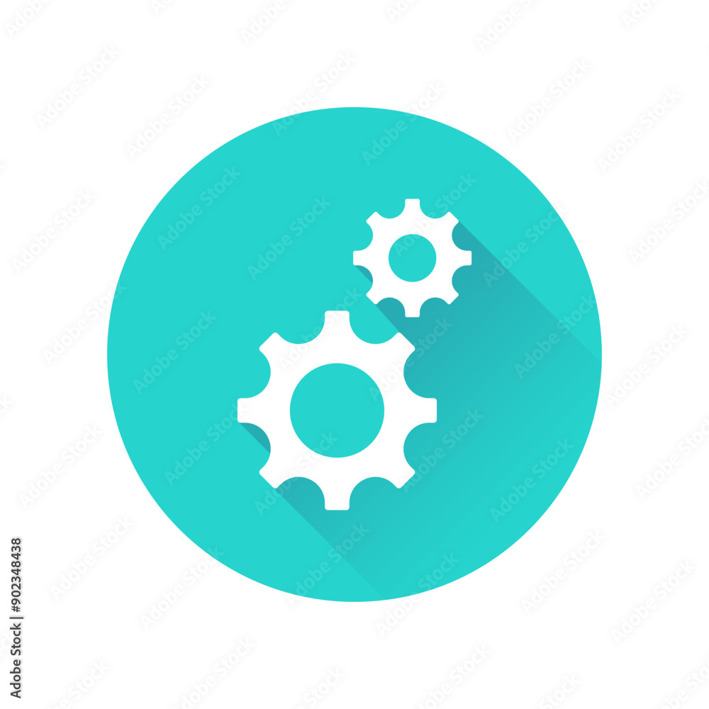 Setting Gears Wheel Round Shadow App Icon Setting Gears Wheel Round Shadow App Icon